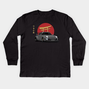 Japanese 911 933 RWB JDM Oldschool Tuning Car Kids Long Sleeve T-Shirt